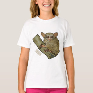 Camiseta Ilustração de desenho animado de Tarsier