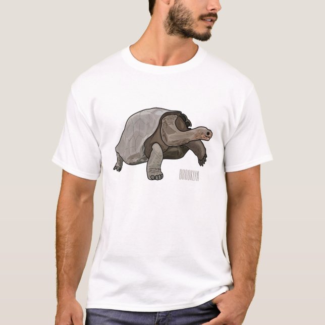 Camiseta Ilustração de desenho animado de tartaruga de Galá (Frente)