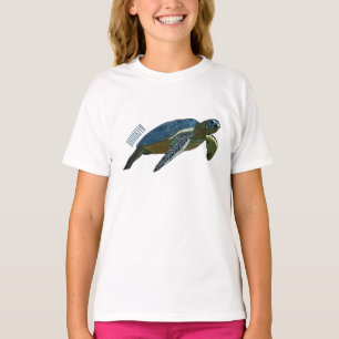 Camiseta Ilustração de desenho animado de tartaruga marinha