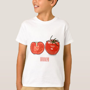 Camiseta Ilustração de desenho animado de tomate