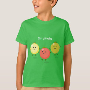 Camiseta Ilustração de desenho animado de tomate de cerej