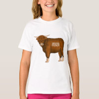 Ilustração de desenho animado de vaca em terras al