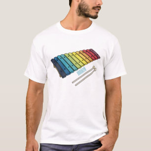 Camiseta Ilustração de desenho animado de xilofone