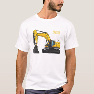 Camiseta Ilustração de desenho animado do crawler escavator