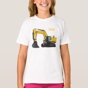 Camiseta Ilustração de desenho animado do crawler escavator