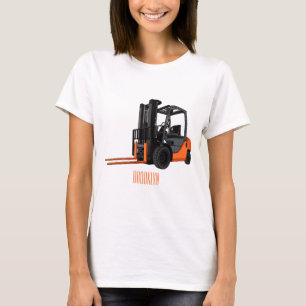 Camiseta Ilustração de desenho animado do empilhador