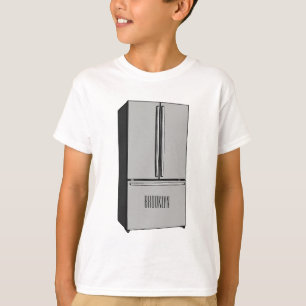 Camiseta Ilustração de desenho animado do frigorífico franc