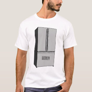 Camiseta Ilustração de desenho animado do frigorífico franc