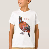 ilustração de desenho animado do pássaro tragopan