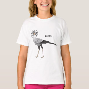 Camiseta Ilustração de desenho animado do Secretário Pássar