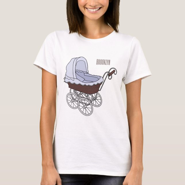 Camiseta Ilustração de desenho animado do stroller (Frente)