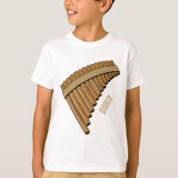 Ilustração de desenho animado em flauta/panuccões