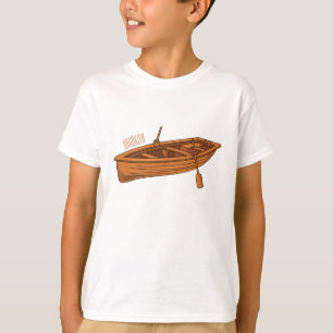 Camiseta Ilustração de desenho animado em Rowboat