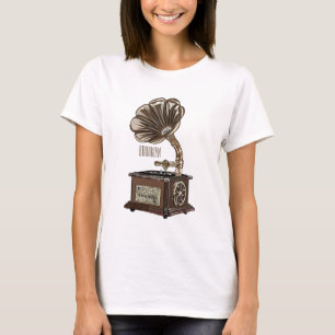 Camiseta Ilustração de desenho animado girável