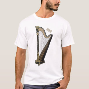 Camiseta Ilustração de desenho animado Harp