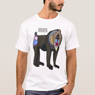 Camiseta Ilustração de desenho animado Mandrill