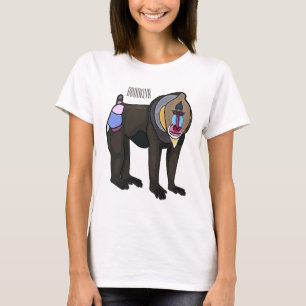 Camiseta Ilustração de desenho animado Mandrill