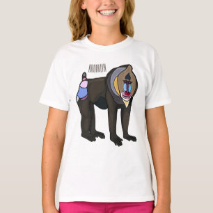 Camiseta Ilustração de desenho animado Mandrill