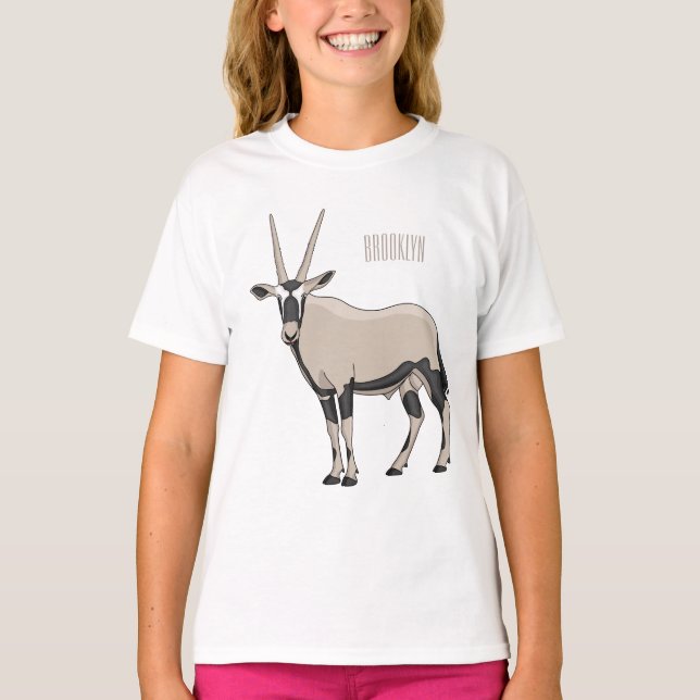 Camiseta Ilustração de desenho animado Oryx (Frente)