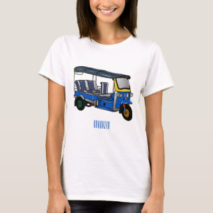 Camiseta Ilustração de desenho animado Tuk tuk