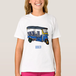 Camiseta Ilustração de desenho animado Tuk tuk