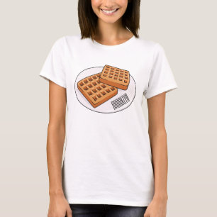 Camiseta Ilustração de desenho animado Waffle