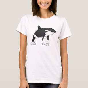 Camiseta Ilustração de desenho da baleia assassina