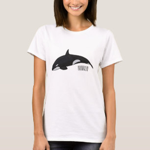 Camiseta Ilustração de desenho da baleia assassina