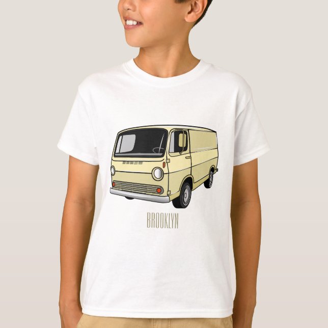 Camiseta Ilustração de desenho da van clássica (Frente)