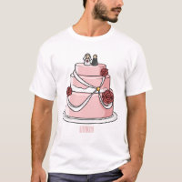 Ilustração de desenho de bolo de casamento