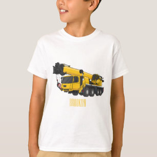 Camiseta Ilustração de desenho de caminhão de guindaste