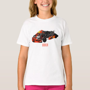 Camiseta Ilustração de desenho de corrida de Kart