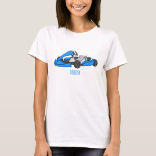 Camiseta Ilustração de desenho de corrida de Kart