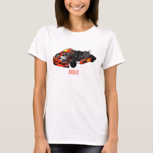 Camiseta Ilustração de desenho de corrida de Kart