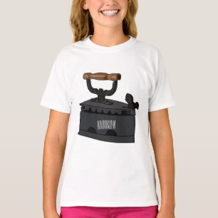 Camiseta Ilustração de desenho de ferro do carvão