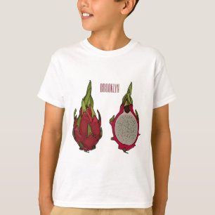 Camiseta Ilustração de desenho de fruta do dragão