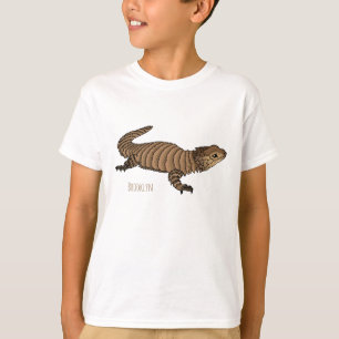 Camiseta Ilustração de desenho de lagarto girado por Armadi