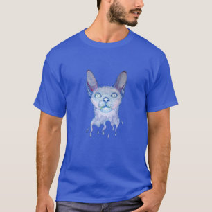 Camiseta Ilustração de Desenho de Mão Siamesa