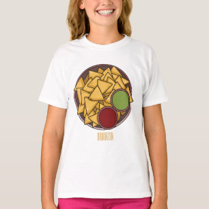 Camiseta Ilustração de desenho de Nachos