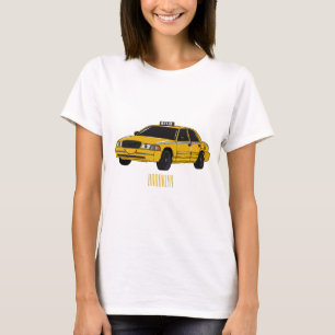 Camiseta Ilustração de desenho de táxi