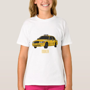 Camiseta Ilustração de desenho de táxi