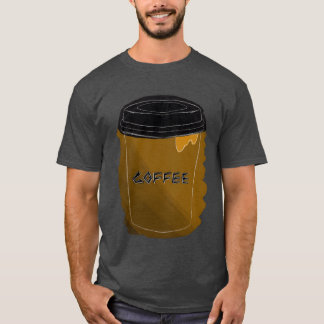 Camiseta Ilustração de desenho de xícara de café presente