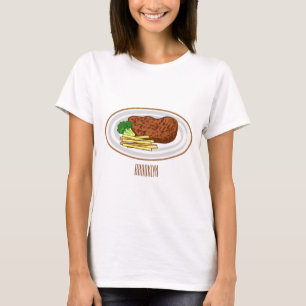 Camiseta Ilustração de desenho em bife