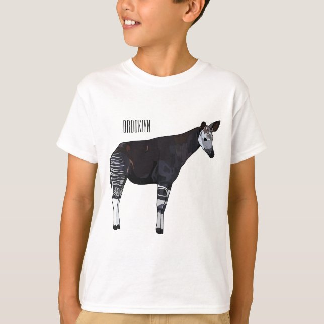 Camiseta Ilustração de desenho em Okapi (Frente)