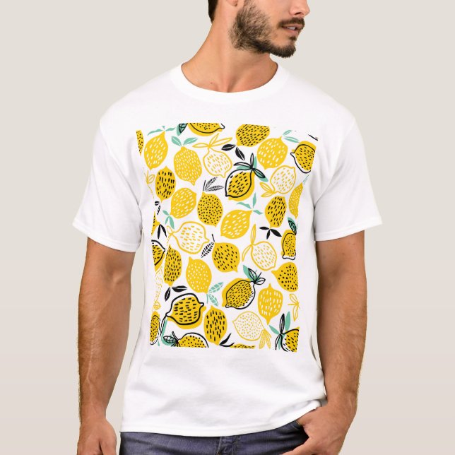 Camiseta Ilustração de Design de Lemon Summer Vintage (Frente)