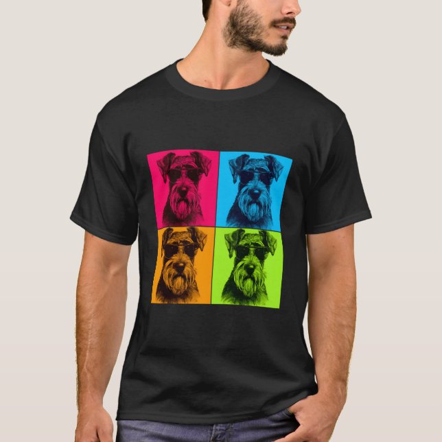 Camiseta Ilustração de Design de Pop de Arte de Cachorro St (Frente)