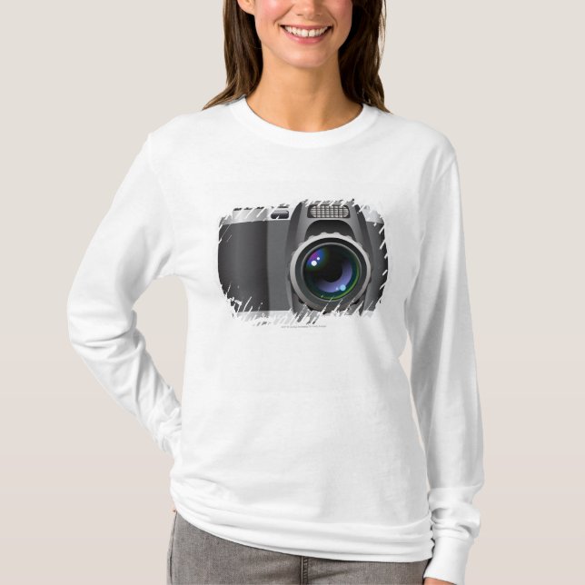 Camiseta Ilustração de Digitas da câmara digital (Frente)
