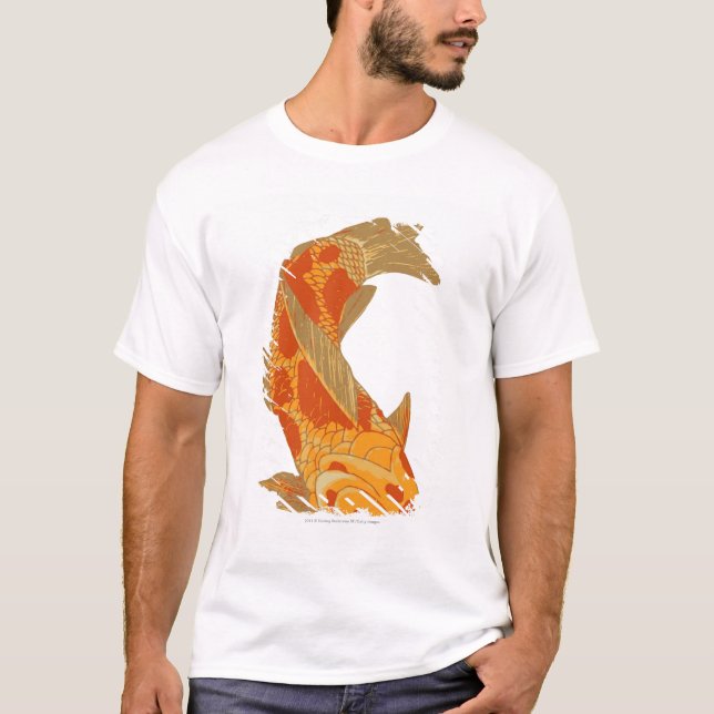 Camiseta Ilustração de Digitas da carpa de Koi (Frente)