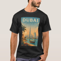 Ilustração de Dubai UAE Viagem Arte Vintage