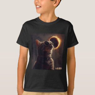 Camiseta Ilustração de Eclipse Solar Total com Óculos de So